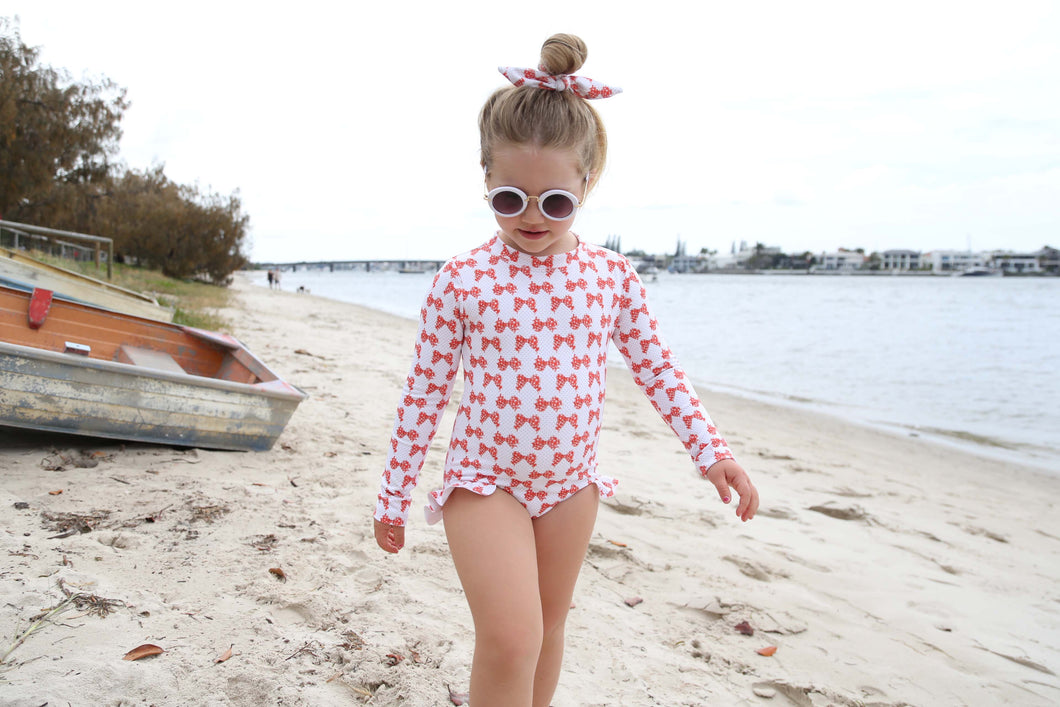 Penelope One Piece in Gingham Bows