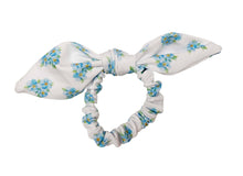 Load image into Gallery viewer, Knot Bow Scrunchie in Blue Posy